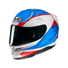 Imagem de Capacete Hjc Rpha 11 Texen Branco Azul E Vermelho 58 F016