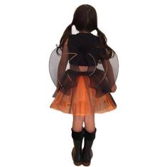 Imagem de Kit Fantasia Infantil Hallowen Menina Saia e Asa Fofo Barato Dia das B