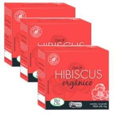 Imagem de Kit 3cx Chá de Hibiscus – Orgânico (30 sachês) – Campo Verde