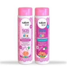 Imagem de Kit Kids Shampoo e Condicionador SOS Cachos Salon Line