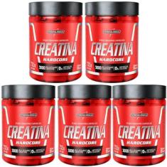 Imagem de Kit 5 Creatina Integralmédica Hardcore 60 Cápsulas