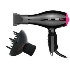 Imagem de Kit Taiff - Secador Cabelo Prof. Titanium Colors Ion Pink 2100W 127V - Difusor De Ar Curves