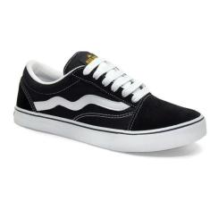 Imagem de Tênis Mad Rats skate básico street  Preto Branco unissex-Unissex