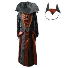 Imagem de Fantasia Halloween Infantil Evil Queen Vestido Com Acessório - Masquer