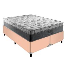Imagem de Cama Box King Bege Palermo Molas Ensacadas Portobel