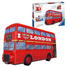 Imagem de Quebra-cabeça 3D London Bus de 216 peças — fácil de clicar, para crianças e adultos, ajuste perfeito