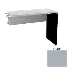 Imagem de Mesa de Escritório Complemento 90 x 45 cm Pé Painel Pe25 em Mdp Cinza com Base Cinza