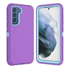 Imagem de Thybx Capa para Galaxy S21 FE 5G, capa para Samsung Galaxy S21 FE de 6,5 polegadas 2022, [proteção contra quedas] Capa de telefone rígido resistente à prova de choque de corpo inteiro TPU 3 camadas