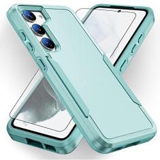 Imagem de Asuwish Capa de telefone para Samsung Galaxy S23 5G com película protetora de tela de vidro temperado e fina híbrida protetora de corpo inteiro celular de camada dupla acessórios para celular S 23 23S