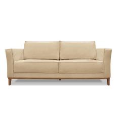 Imagem de Sofá 3 Lugares Base De Madeira Grace 210 Cm Linho S04 - D`rossi Cor Dourado