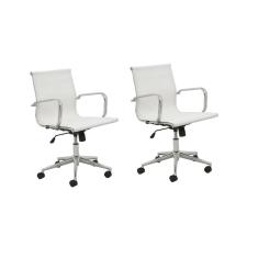 Imagem de Kit 2 Cadeiras de Escritório Diretor Office Sevilha Tela Rivatti Branco