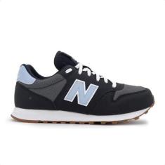 Imagem de TENIS NEW BALANCE 500V2 FEMININO BLACK/BRIGHT SKY, Calçados Femininos, PRETO/AZUL CLARO, 34