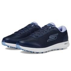 Imagem de Skechers Tênis feminino Max Fairway 4 Spikeless para golfe, azul marinho/roxo, 39, Azul-marinho/roxo, 38