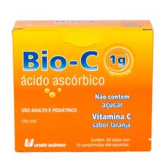 Imagem de Vitamina C Bio-C 1g Sabor Laranja com 30 comprimidos efervescentes 3 Tubos