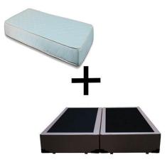 Imagem de Cama Box Casal 138 Bipartido - Tecido Sintético Marrom Com Colchão Mun
