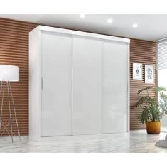 Imagem de Guarda Roupa Casal 3 Portas De Correr Paris 2 Gavetas C/S Espelho - Qu
