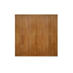 Imagem de Módulo de Quarto Casal Guarda Roupa Rizon c/ 6 Portas e 8 Gavetas Freijo Cumaru - Novo Horizonte