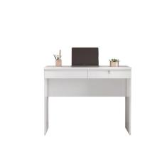 Imagem de Escrivaninha com 2 Gavetas e Chave Felícia Branco