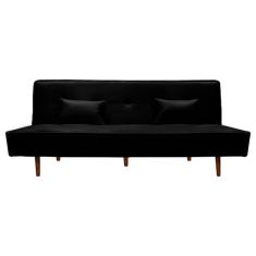 Imagem de Sof  Cama Silver 3 Lugares Reclin vel Casal Corano Preto Fosc