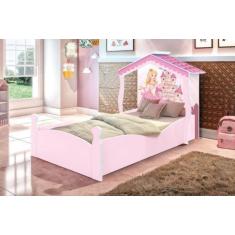 Imagem de Cama Casa Infantil Rosa Com Estampa Decorada 100% MDF Cor Rosa - JA