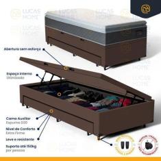 Imagem de Cama Box Baú com Colchão de Espuma D45 Pillow Top Fort Comfort + Auxil