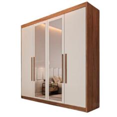 Imagem de Guarda Roupa 4 Portas Aurora com Espelho - Móveis Europa - Moveis Euro