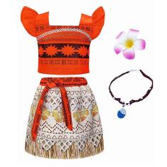 Imagem de Conjunto de fantasias aovclkid Moana Princess para meninas de 6 anos
