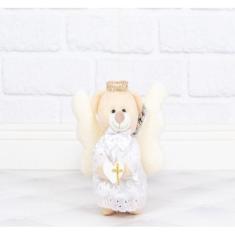 Imagem de URSO ANJO PELUCIA 15 cm - PARA BATIZADO E CASAMENTO - CKD CONFECÇÕES, 