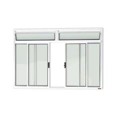 Imagem de Janela Plus 4 Folhas com Bandeira Vidro Liso 100cm x 120cm Brimak