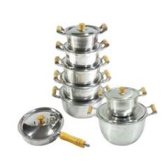 Imagem de Jogo 5 Panelas, 1 Frigideira e 2 Caldeirões Aluminio Polido