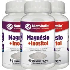 Imagem de KIT 03 MAGNESIO + INOSITOL 700MG 60CAPS NUTRIVITALLE