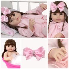 Imagem de Boneca Reborn Silicone Menina Recem Nascida Envio Imediato - Cegonha R