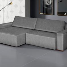 Imagem de Sofá Siena - Retrátil / Reclinável 240 Cm Linho Grafite