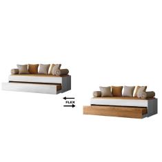 Imagem de Bicama Solteiro Ônix Flex Nature Branco Sem Colchão - Peternella