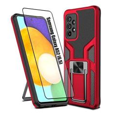 Imagem de LMDAMZ Compatível com Samsung Galaxy A52 (5G) capa resistente de grau militar à prova de choque com suporte duplo (TPU+PC) capa magnética sólida e durável para celular para carro, adequada para 16,5