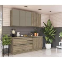 Imagem de Cozinha Compacta Maxxi Ii 8 Pt 4 Gv Nogal - Kappesberg