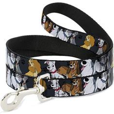 Imagem de Coleira para cães do grupo Disney Dog Paws cinza preto 1,2 m de comprimento 2,5 cm de largura