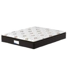 Imagem de Colchão Casal Queen Molas Ensacadas Pillow Top Granville 158x198x28cm Marrom/Branco Probel