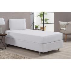 Imagem de Jogo Lençol E Fronha Ponto Palito 180 Fios Solteiro Branco