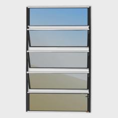 Imagem de Janela de Alumínio Basculante 100x40cm Vidro Espelhado Master Brimak