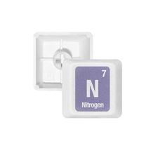 Imagem de N Nitrogen teclado mecânico de ciência elemento químico PBT kit de atualização para jogos