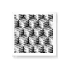 Imagem de Arte Maníacos Quadro Decorativo Optical 3D - 30x30cm (Moldura em laca )