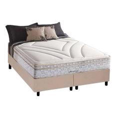 Imagem de Cama Box King: Colchão Molas Herval Maxspring American + Base CRC Suede Clean(193x203)