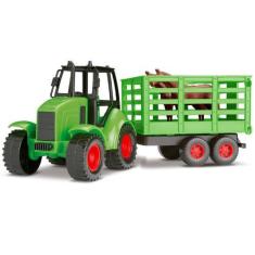 Imagem de Brinquedo Trator Miniatura Agromak Haras Com Cavalos - Silmar