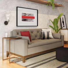 Imagem de Sofá 3 Lugares Henderson Suede Bege - Mobly