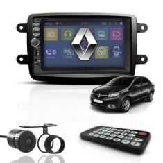 Imagem de Kit Central Multimídia Universal Mp5 2 Din Bt Espelha Logan - First Op