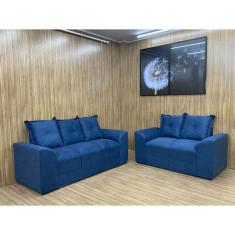 Imagem de Sofá 2 e 3 Lugares Azul 410 Porto