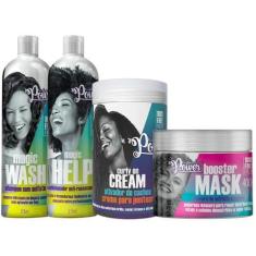 Imagem de Kit Soul Power 4 Produtos Com Creme De Pentear Ativador De Cachos Vega