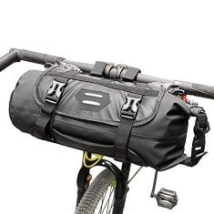 Imagem de AKT Bolsa de tubo frontal para bicicleta à prova d'água bicicleta guidão cesta pacote de ciclismo moldura frontal Pannier bicicleta acessórios
