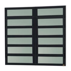 Imagem de Janela de Alumínio Basculante 2 Seções 120x120cm Vidro Mini Boreal Eli